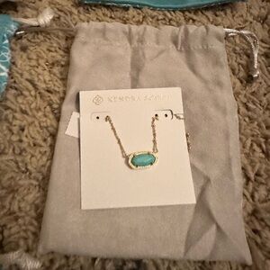 Kendra Scott Gold and Turquoise Necklace